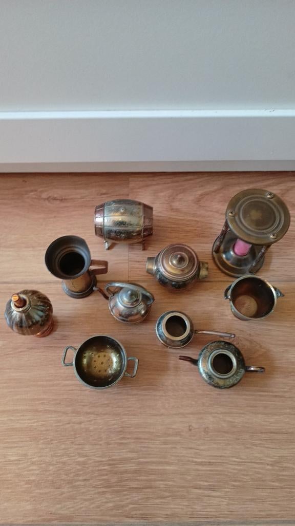 Koperen miniatuurtjes voor in letterbak, Antiek en Kunst, Ophalen of Verzenden