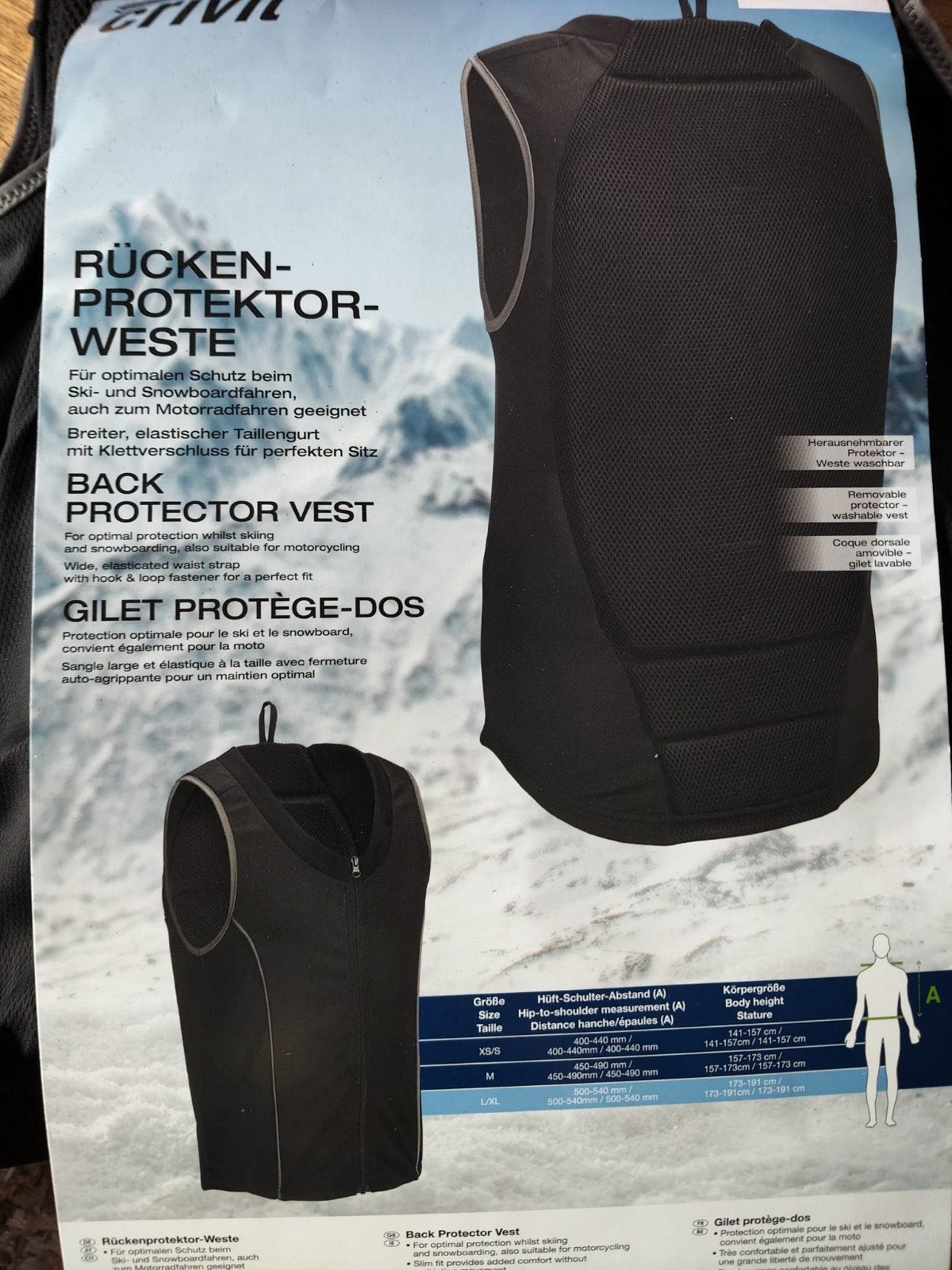 Crivit Rugprotector Vest - Maat L/XL, Motoren, Ophalen, Overige typen