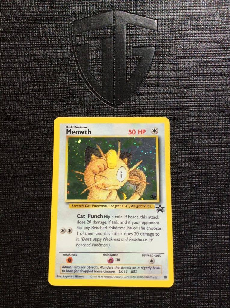 Meowth - Holo - Wizards of the Coast Black Star Promo, Ophalen of Verzenden, Zo goed als nieuw, Losse kaart, Foil