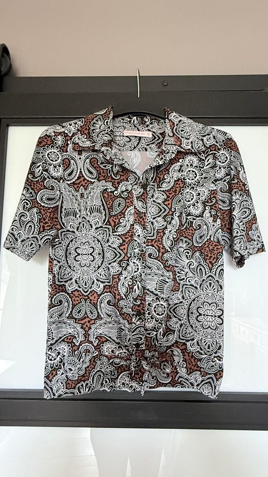 Studio AnneLoes blouse, Maat 38/40 (M), Bruin, Ophalen of Verzenden, Zo goed als nieuw