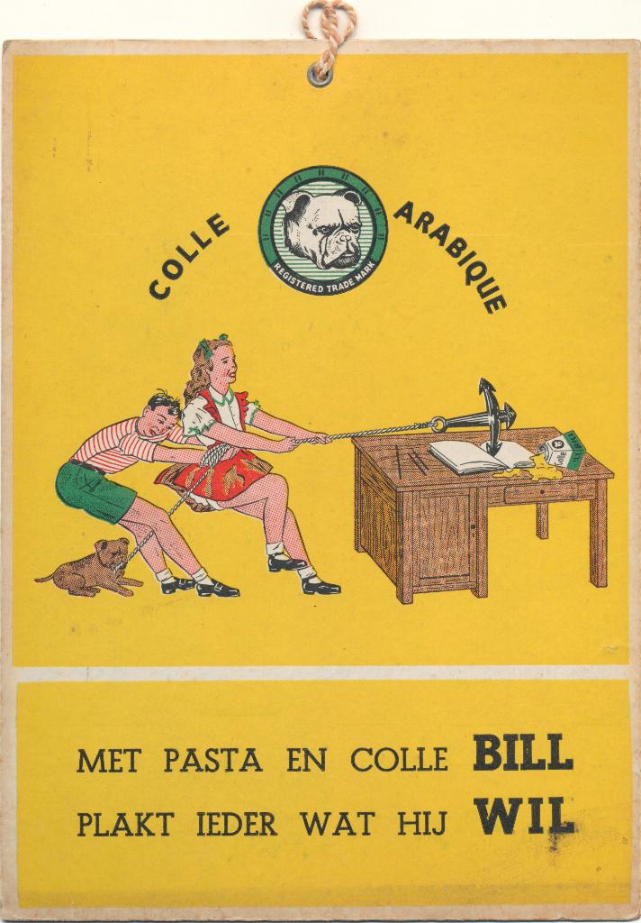 reclame lijm jaren 50, Ophalen of Verzenden