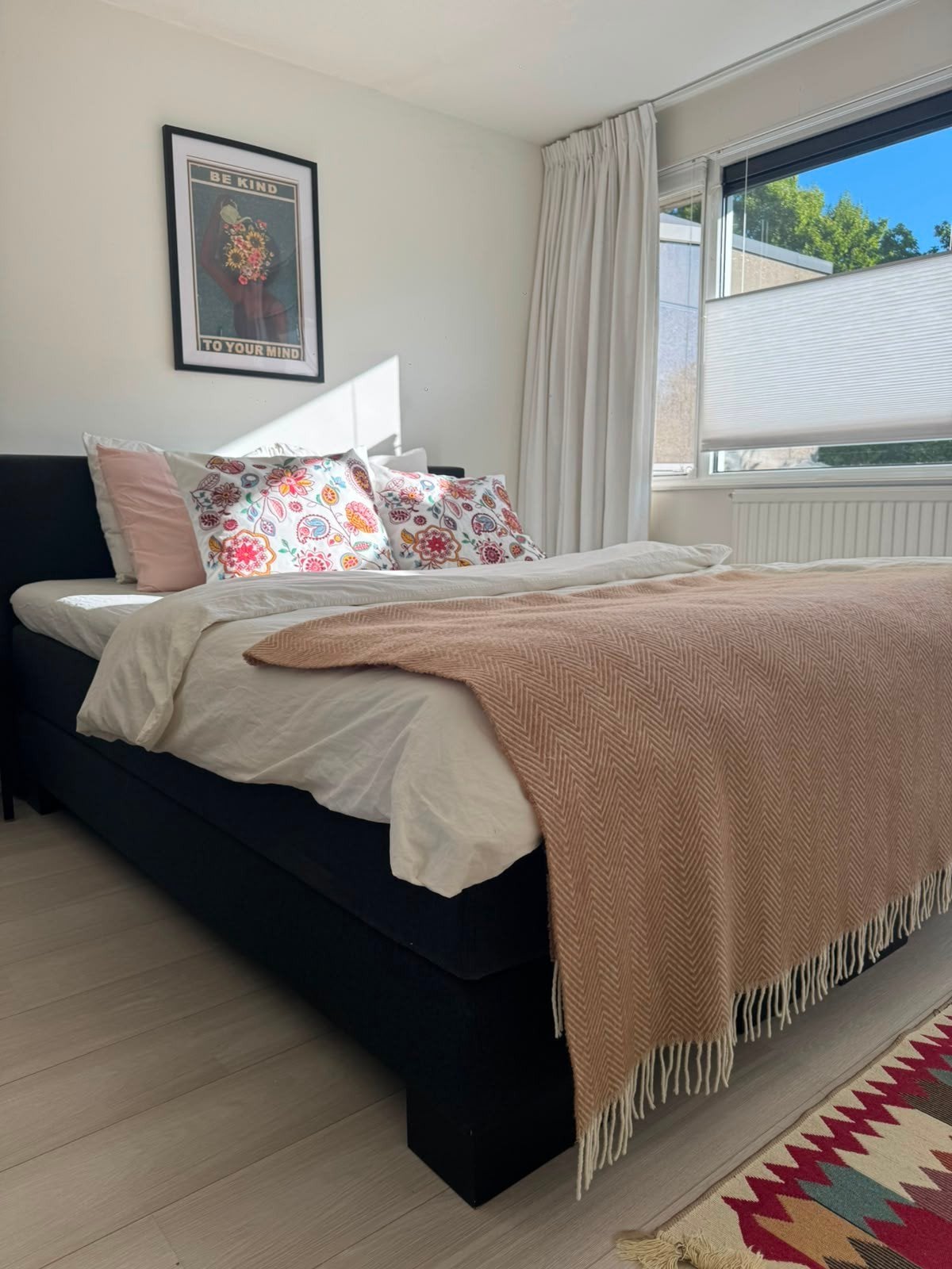 Romantovic Boxspring 180x200 met Breckle koudschuim topper, Ophalen, Zwart, Tweepersoons, Zo goed als nieuw