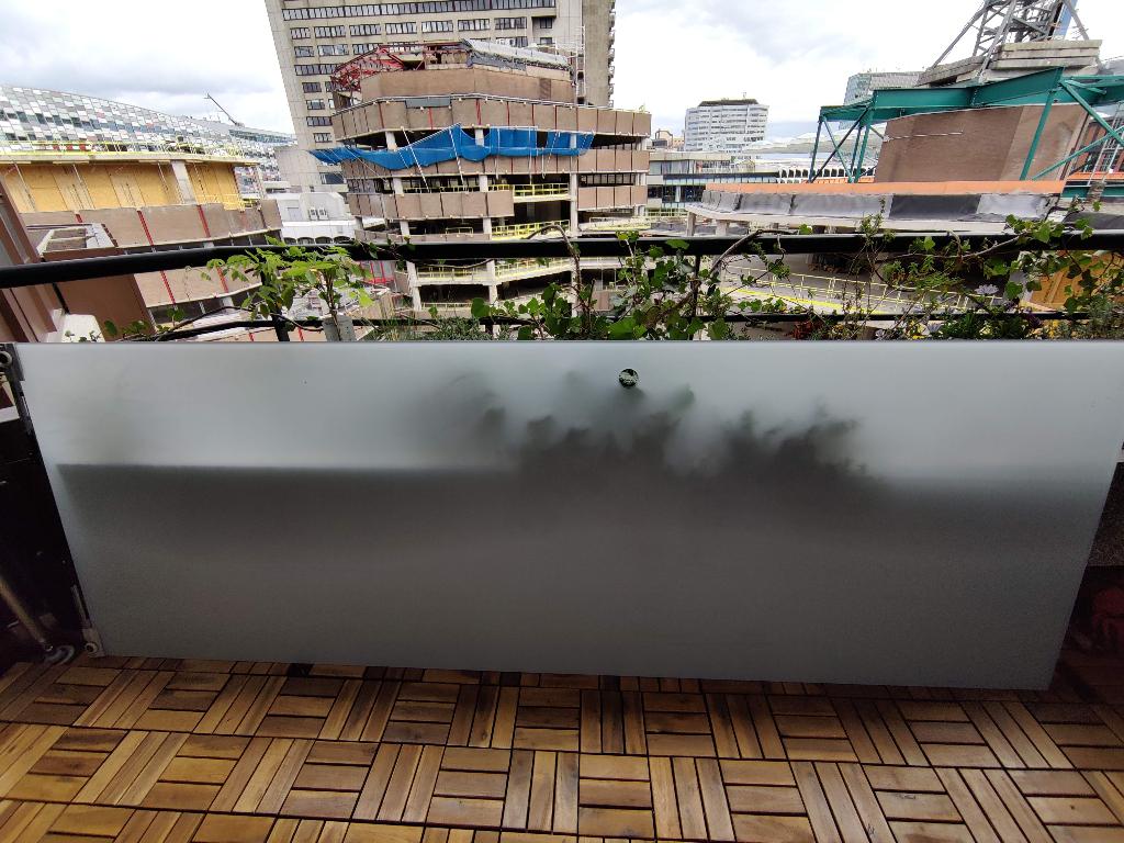 Glazen schuifdeur melkglas 245x84,5cm met Bohle SlideTec, Ophalen, Gebruikt, 80 tot 100 cm, 215 cm of meer