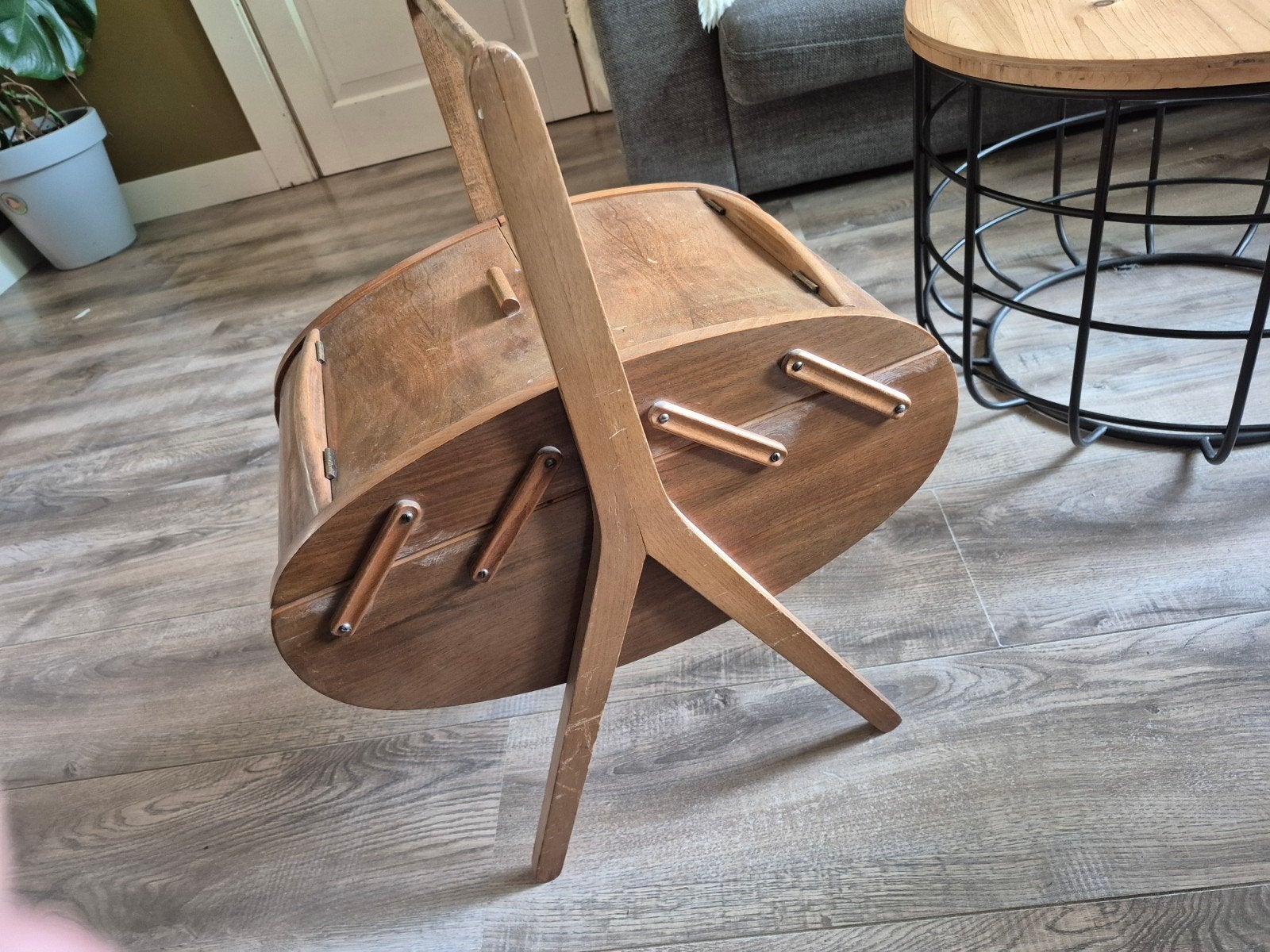Prachtige Deense Design Naaidoos - Vintage Hout, Ophalen of Verzenden, Gebruikt, Overige typen