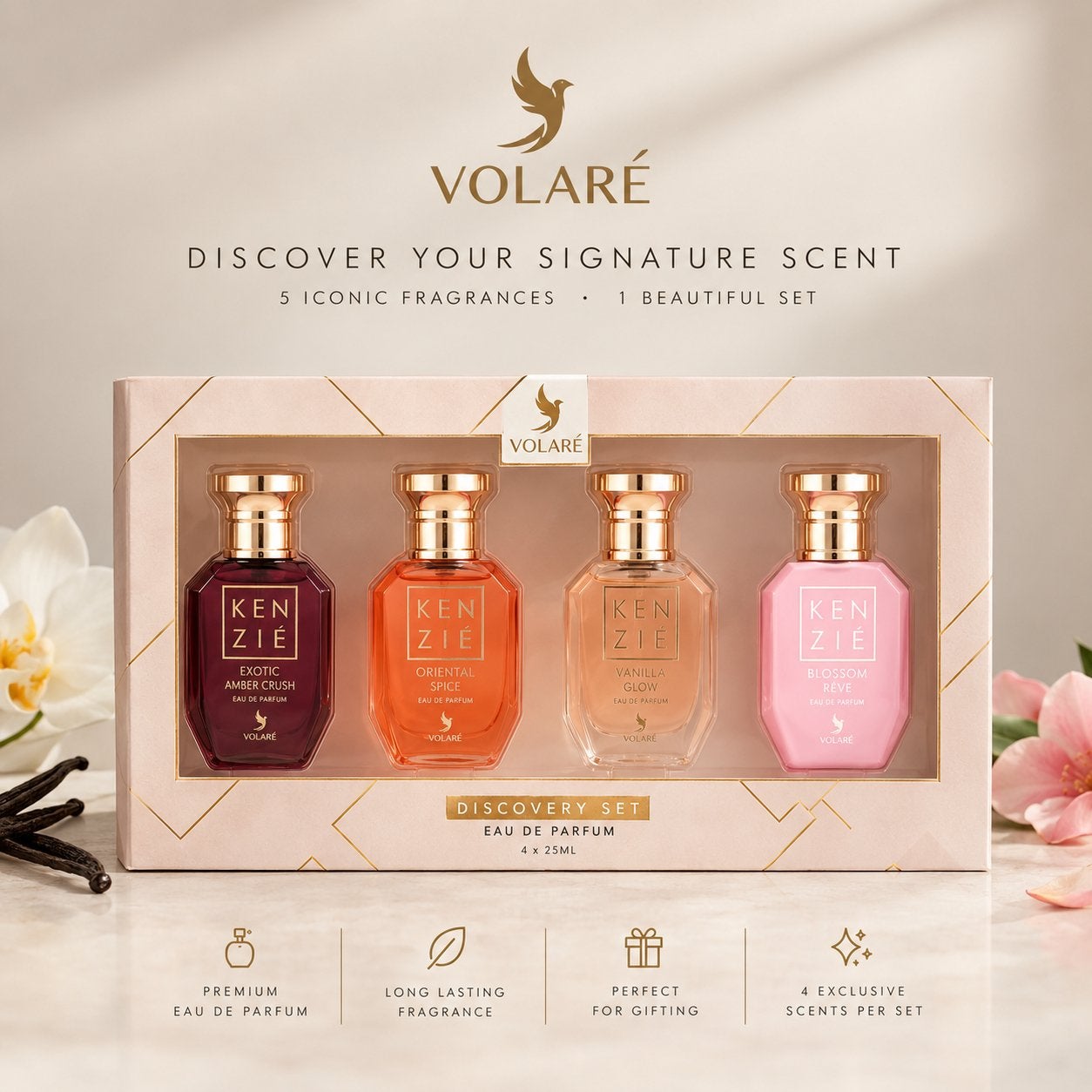 Volaré Ken Zie Discovery Set - 4x25ml Eau de Parfum, Ophalen of Verzenden, Nieuw