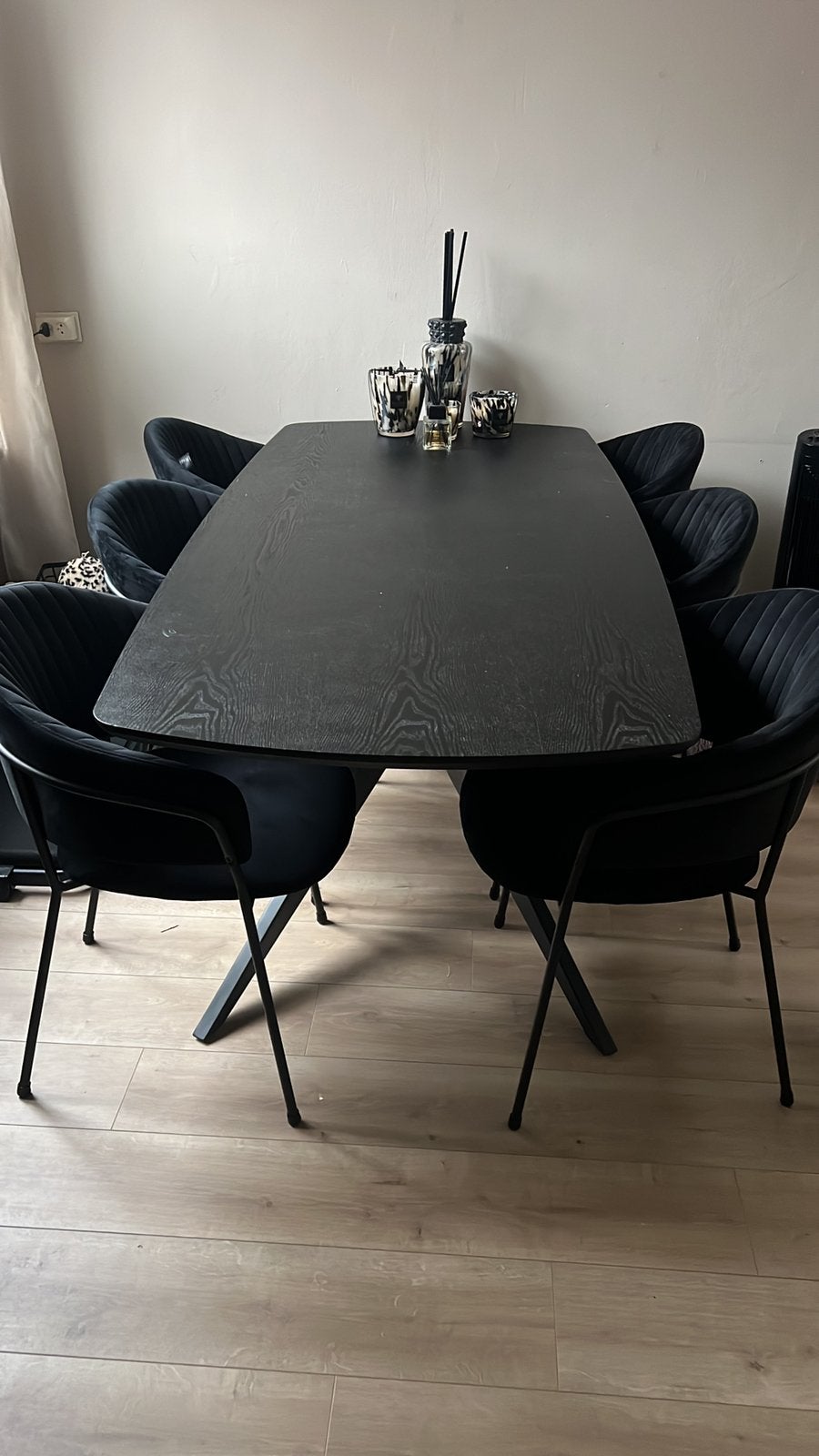 Compleet deens ovale eethoek, Ophalen, 100 tot 150 cm, 200 cm of meer, Zo goed als nieuw