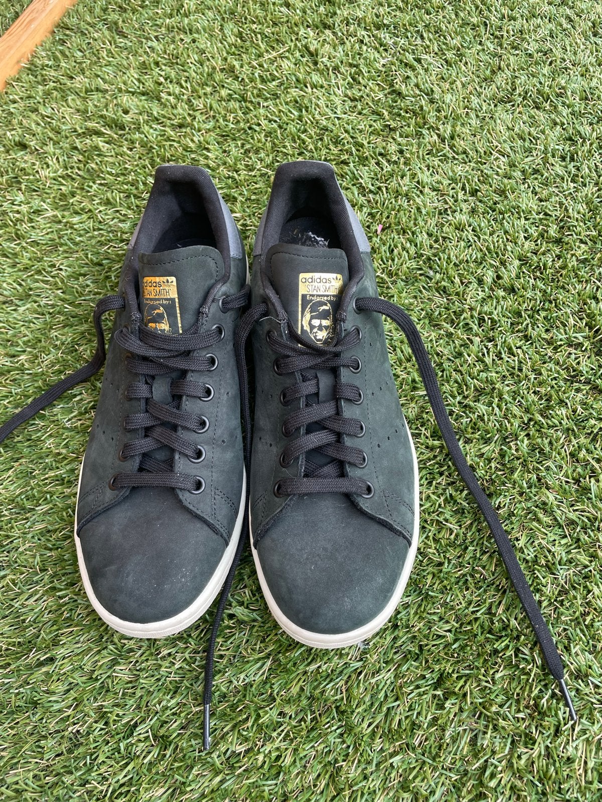 Adidas Stan Smith sneakers - Donkergroen met gouden details, Ophalen, Sneakers of Gympen, Gedragen, Groen