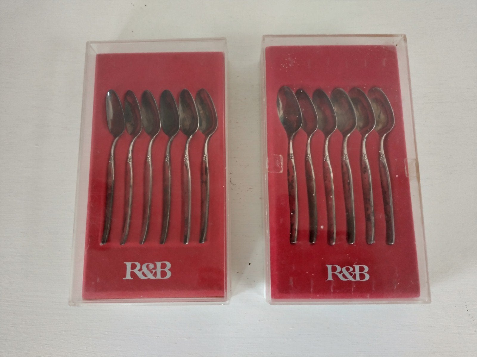 Set van 12 Robbe & Berking verzilverde mokka lepels., Ophalen, Overige materialen, Bestek