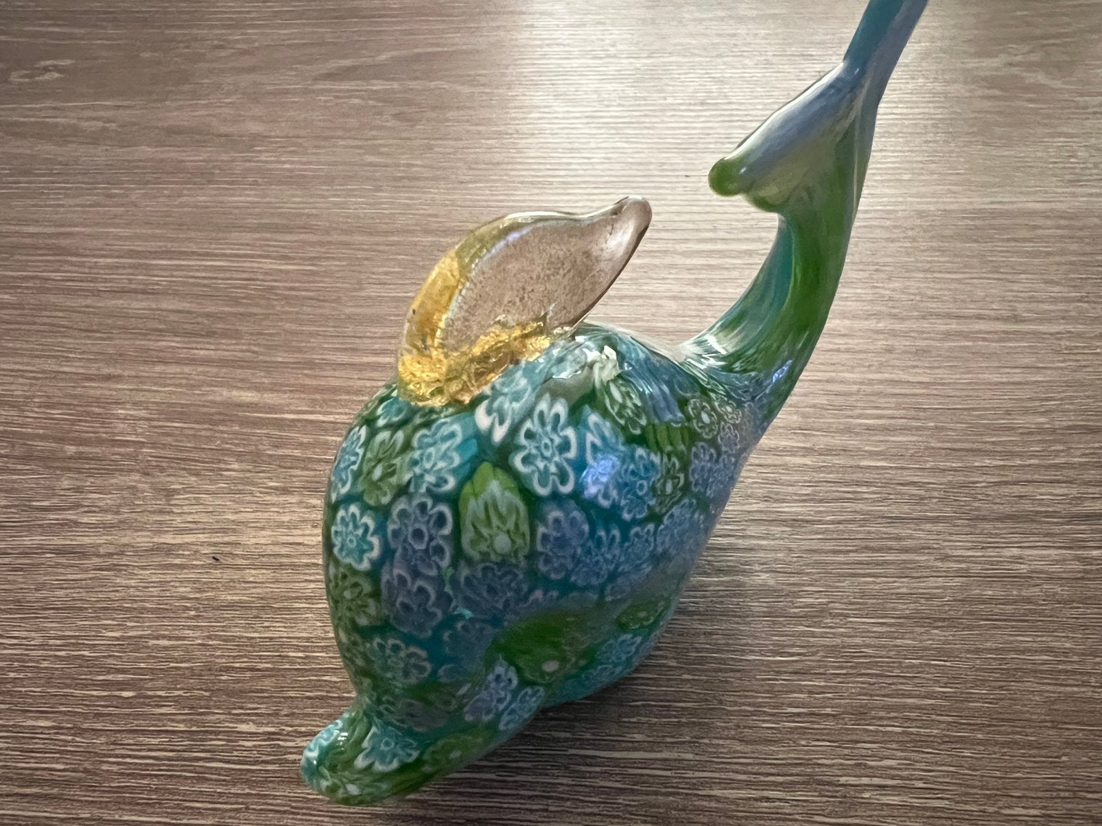 Originele Murano Glas Walvis,Campanella,Millefiori&Bladgoud, Antiek en Kunst, Ophalen of Verzenden