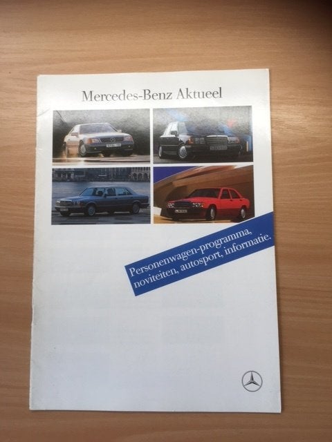 Mercedes-Benz   Aktueel - Personenwagen - programma  12-1989, Zo goed als nieuw, Mercedes-Benz, Mercedes, Ophalen of Verzenden