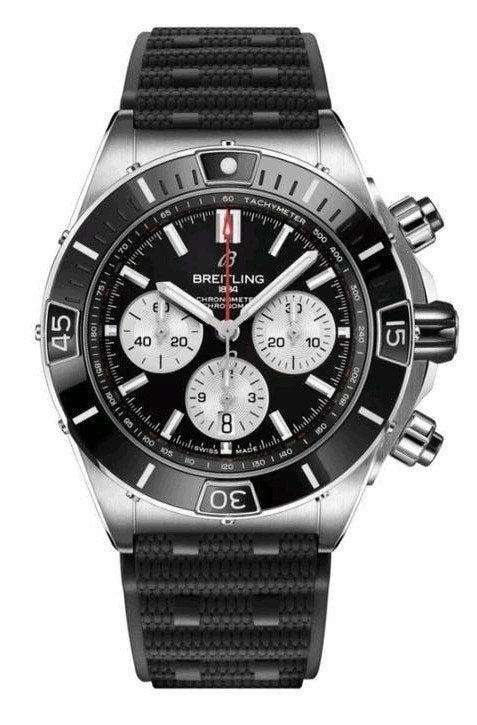 Breitling Super Chronomat B01 44mm, Staal, Breitling, Kunststof, Ophalen of Verzenden