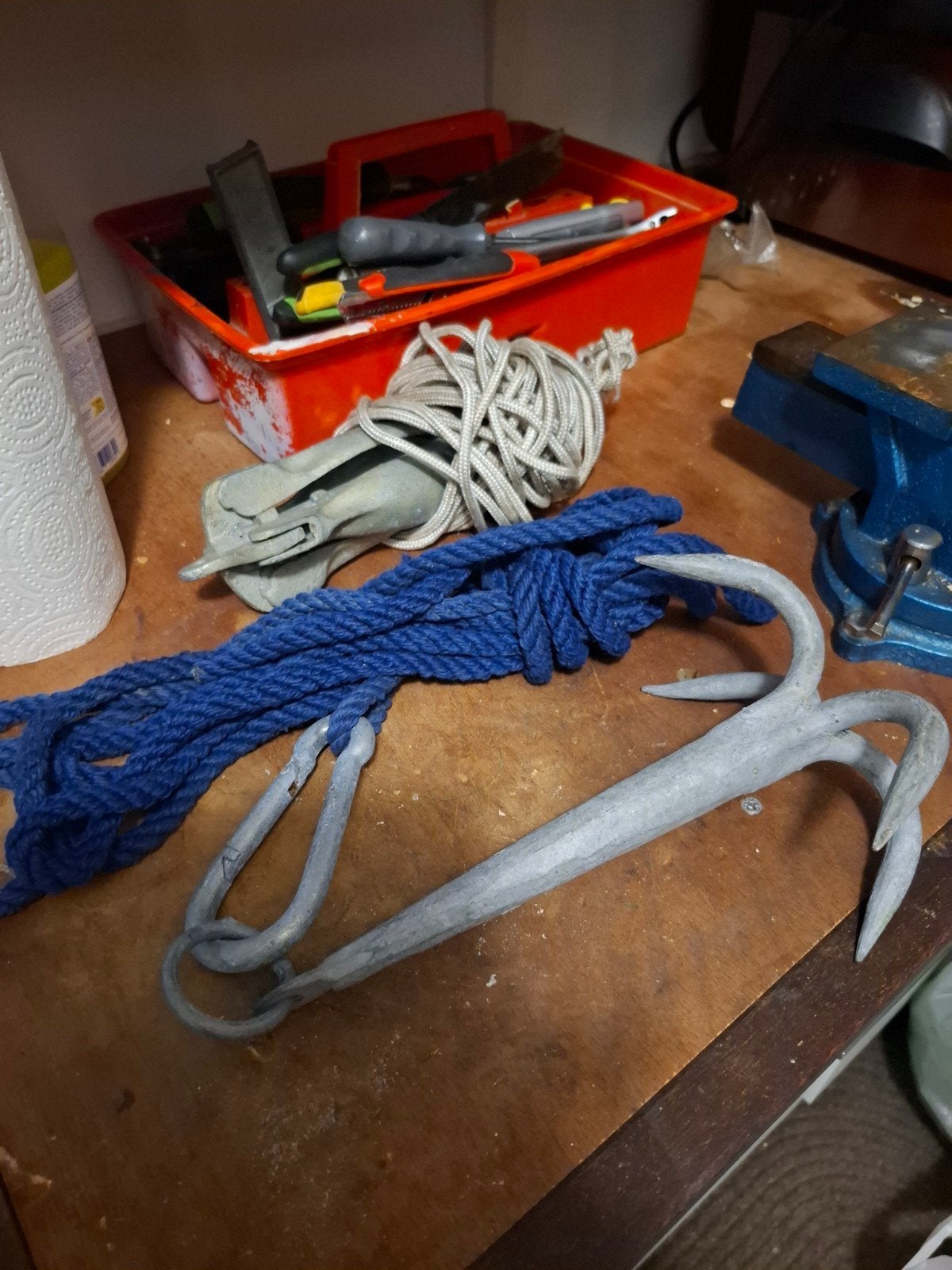 Anker met touw: , inklapbaar en dregje met touw, Ophalen of Verzenden, Gebruikt, Overige typen