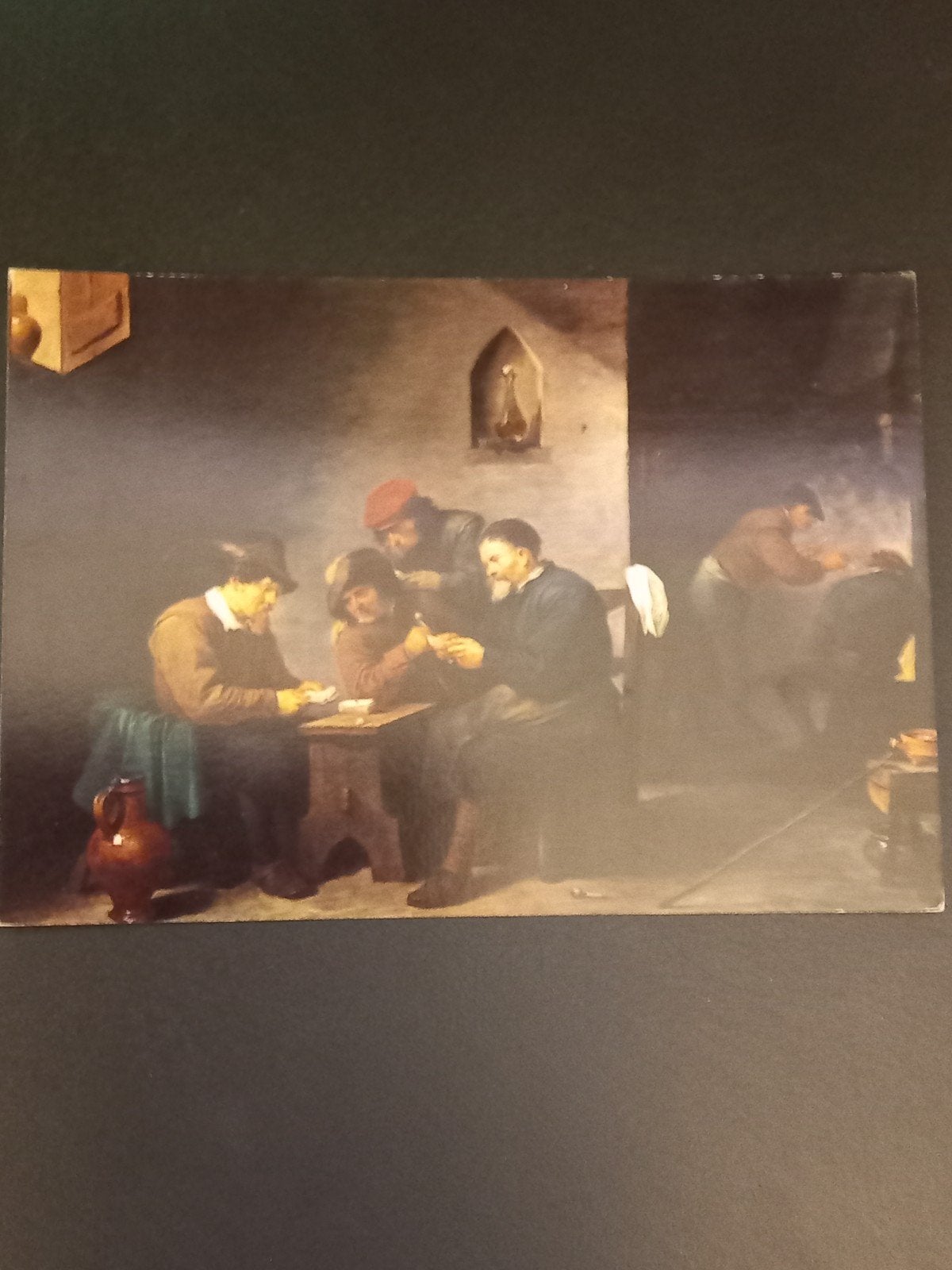 Kunstkaart  David Teniers  de Jonge. Kaartspelende boeren, Verzenden, Ongelopen, Sterren en Beroemdheden