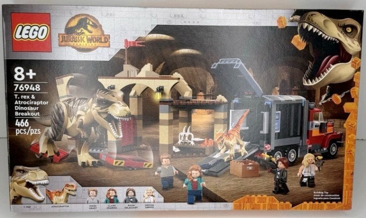 Lego Jurassic World 76948 T. rex & Atrociraptor ontsnapping, Inclusief instructies, Jurassic World, Lego, Ophalen of Verzenden