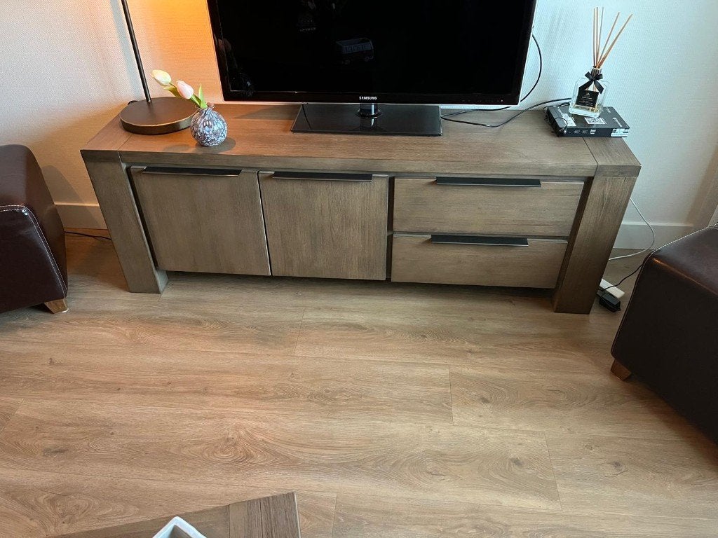TV Meubel met bijpassende salontafel, Ophalen, 150 tot 200 cm, Zo goed als nieuw, Minder dan 100 cm