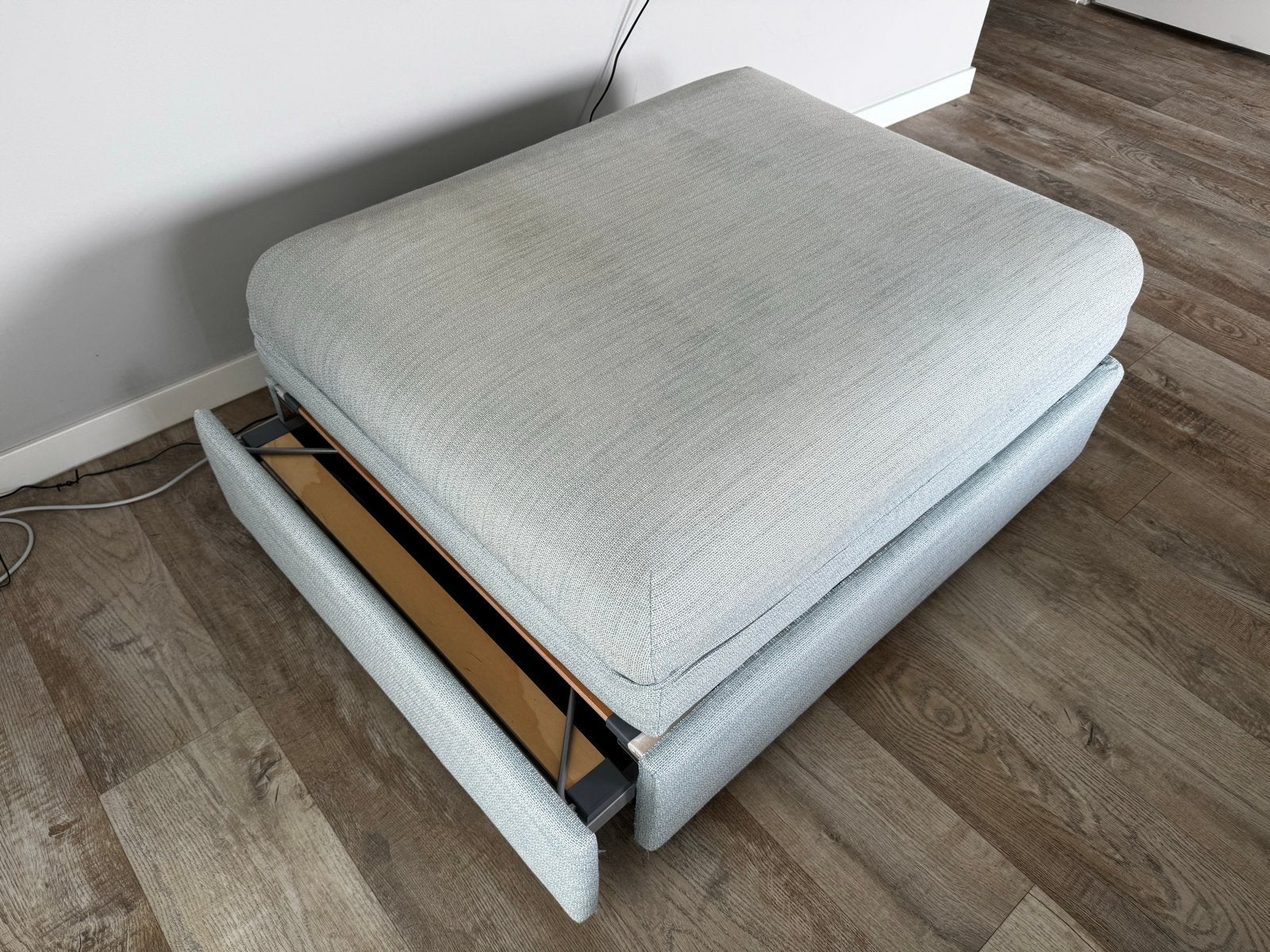 Ikea Vallentuna poef / slaapelement - olijfgroen, Huis en Inrichting, Ophalen, Gebruikt, 75 tot 100 cm, 75 tot 100 cm