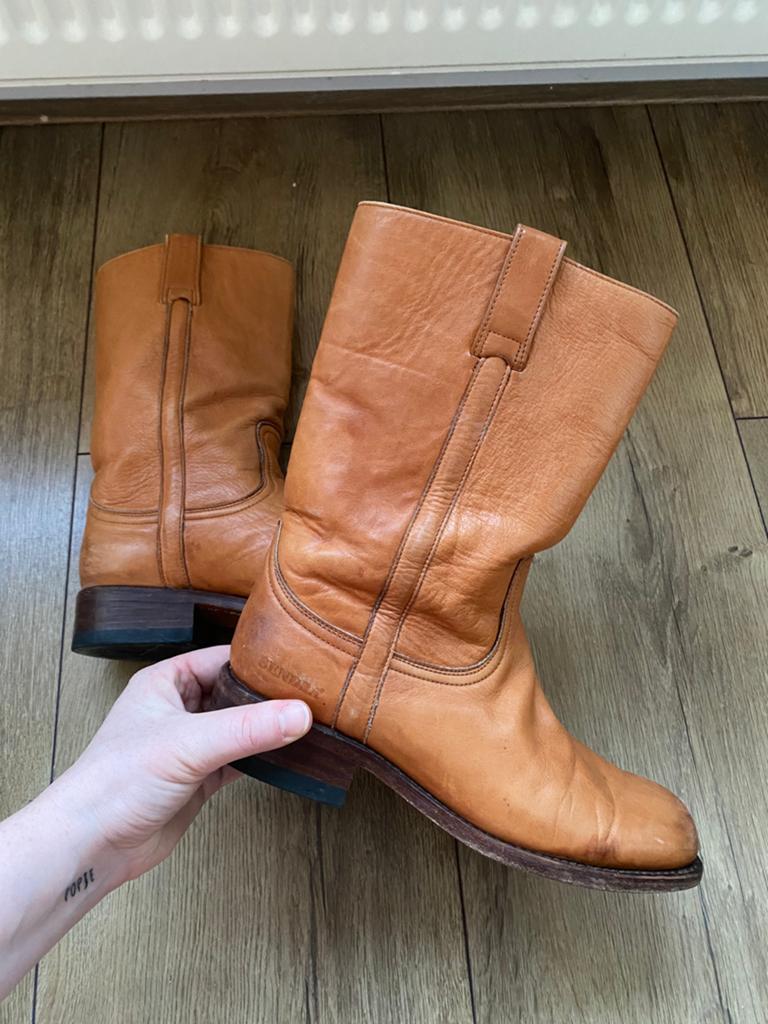 Bruine leren laarzen Sendra, Hoge laarzen, Bruin, Ophalen of Verzenden, Gedragen