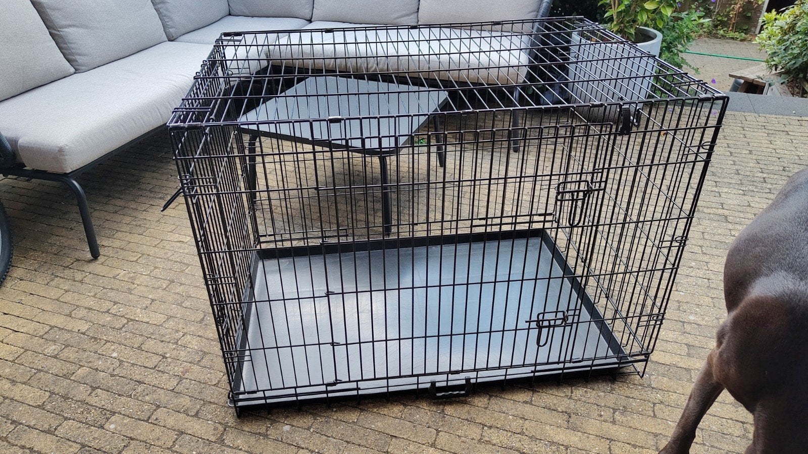 XL hondenbench - groot formaat met 2 deuren, Ophalen, Gebruikt