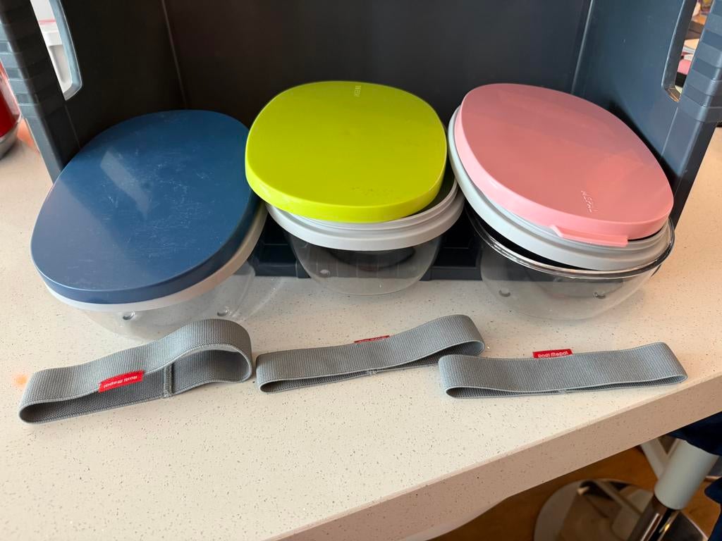 48 Salade box (3 stuks) van het merk Mepal., Verzenden, Gebruikt