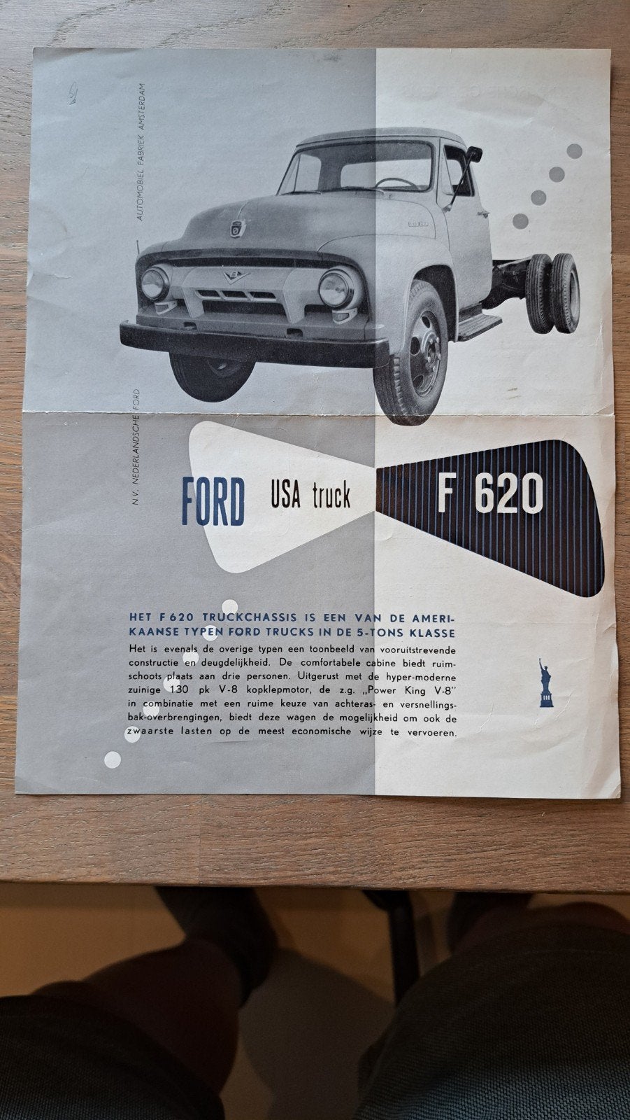 Folder Ford USA F 620, Ophalen of Verzenden, Ford