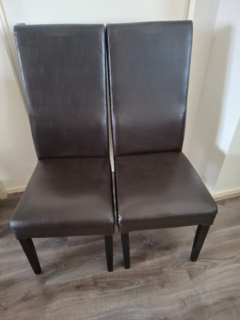 eetkamerstoelen, Huis en Inrichting, Stoelen, Ophalen, Gebruikt, Bruin, Vijf, Zes of meer stoelen