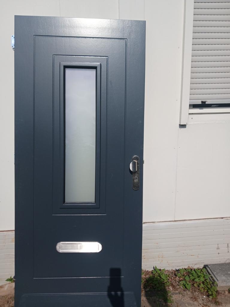 Geïsoleerde voordeur met dubbele glas erin, Ophalen, Gebruikt, 80 tot 100 cm, Buitendeur