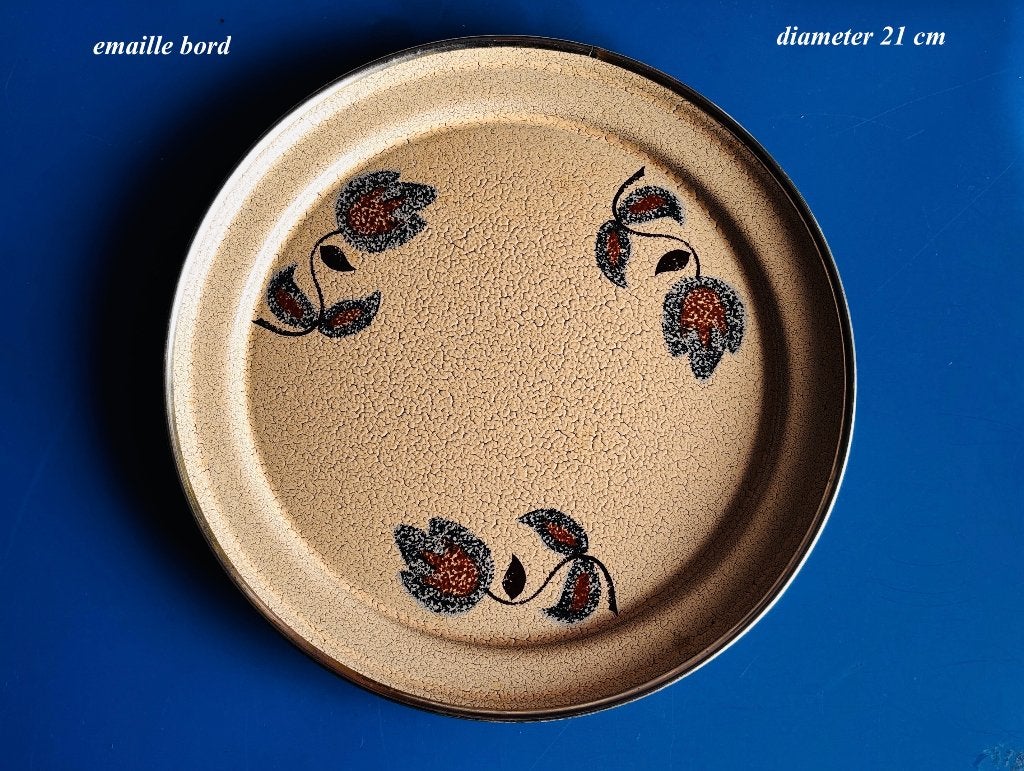 Prachtig Vintage Emaille Fonduebord ‘Sologne’ (Jaren 70), Ophalen