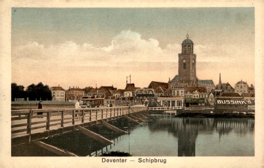Deventer Schipbrug # 748, Verzenden, 1920 tot 1940, Gelopen, Overijssel