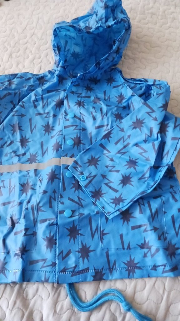 Regenpak blauw en zwart maat 92 NIEUW, Ophalen of Verzenden, Nieuw, Jongen of Meisje, Setje