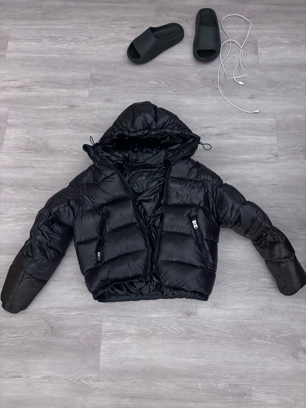 Zara Puffer Jas Zwart - Maat S, Ophalen, Nieuw, Zwart