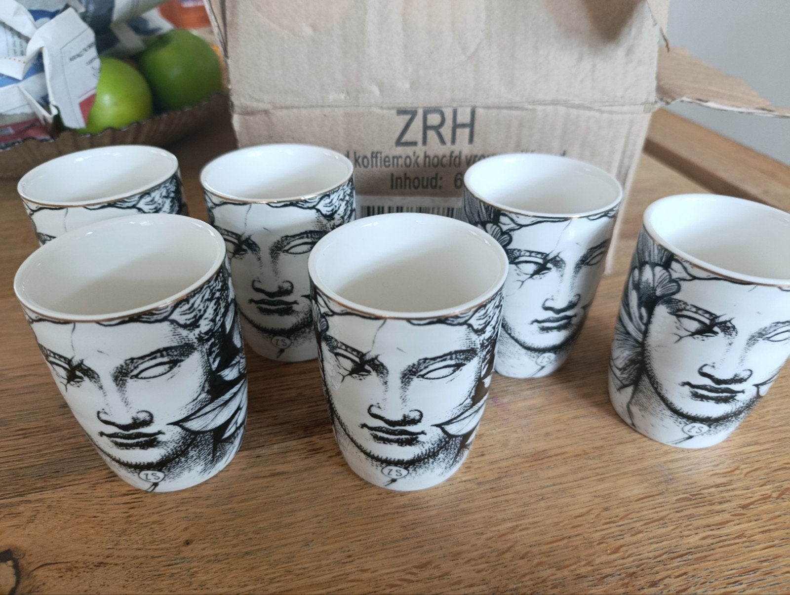 6 mokjes van het merk Zusss, Huis en Inrichting, Ophalen of Verzenden, Nieuw, Overige stijlen, Kop(pen) en/of Schotel(s)