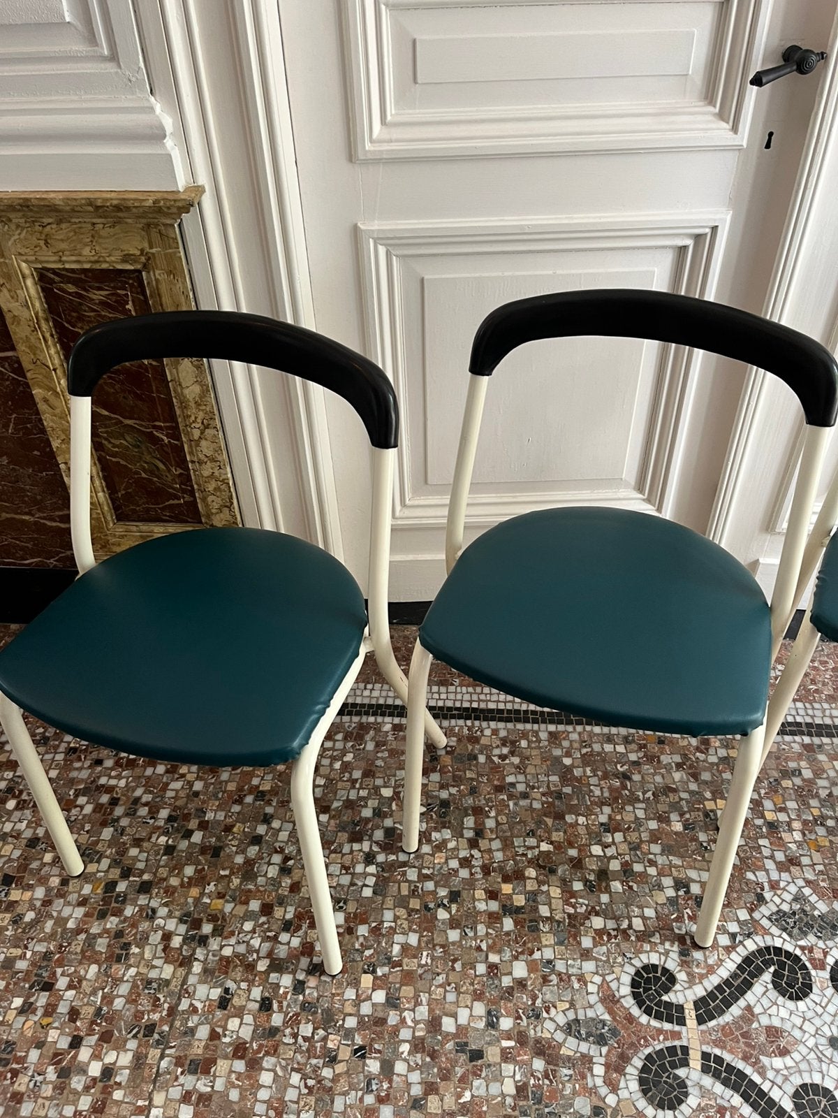 VINTAGE STOEL STOELEN 4 STUKS ITALIË CRASSEVIG ZEER MOOI, Ophalen