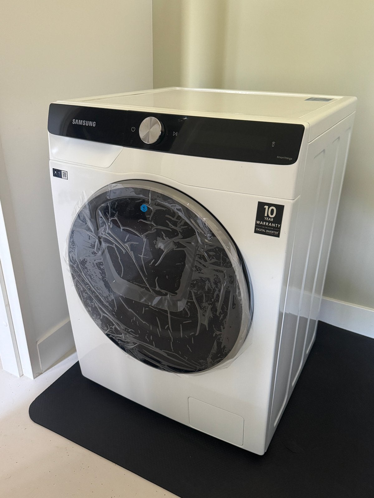 Samsung Wasdroogcombinatie 9kg/6kg 2021, 8 tot 10 kg, Ophalen, Gebruikt, 85 tot 90 cm