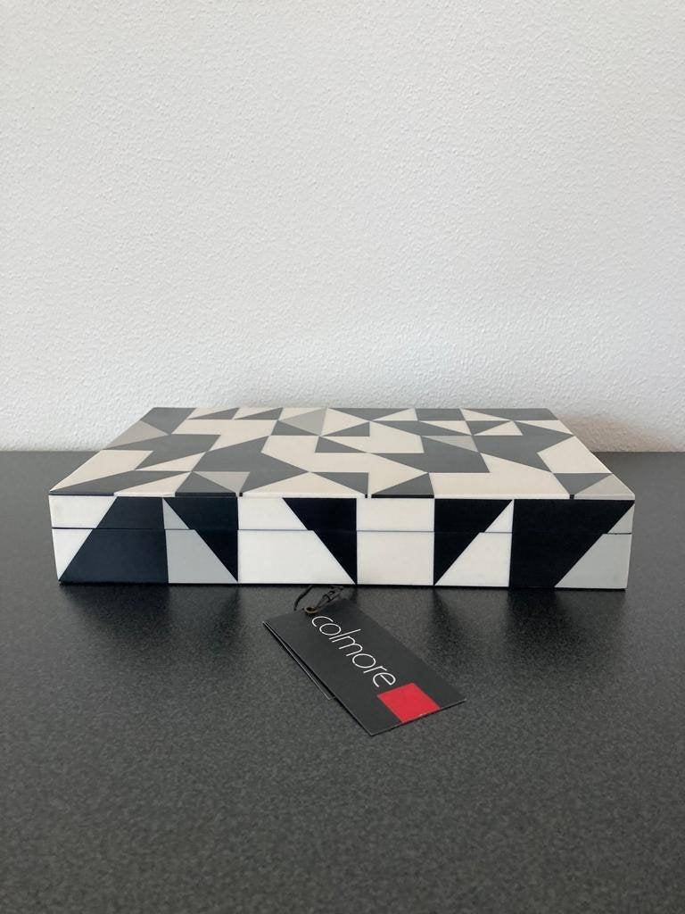 Diga Colmore Luxe decoratie box zwart/wit/grijs Nieuw!, Huis en Inrichting, Hout, Meerkleurig, Nieuw, Ophalen of Verzenden