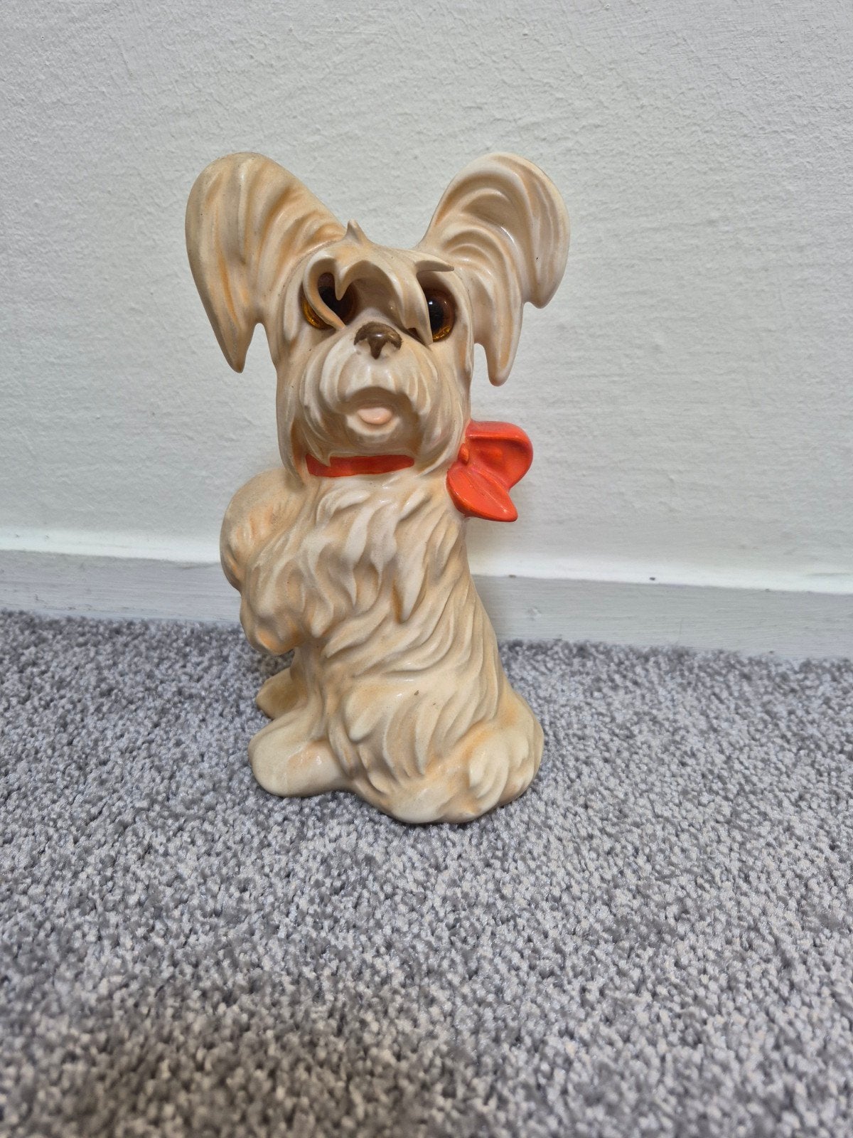 Vintage Goebel Spaarpot Hondje met Rood Strikje, Ophalen of Verzenden