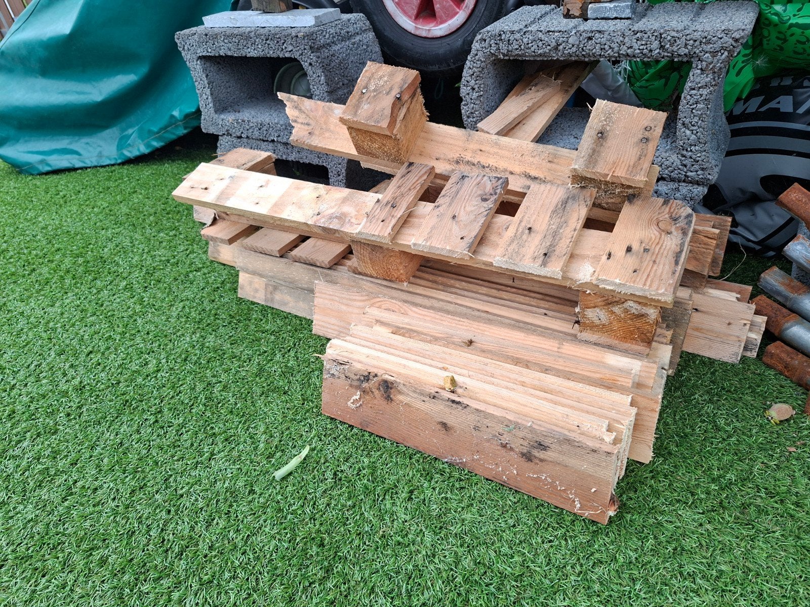 Pallethout voor kachel of creatieve hobbies, Ophalen