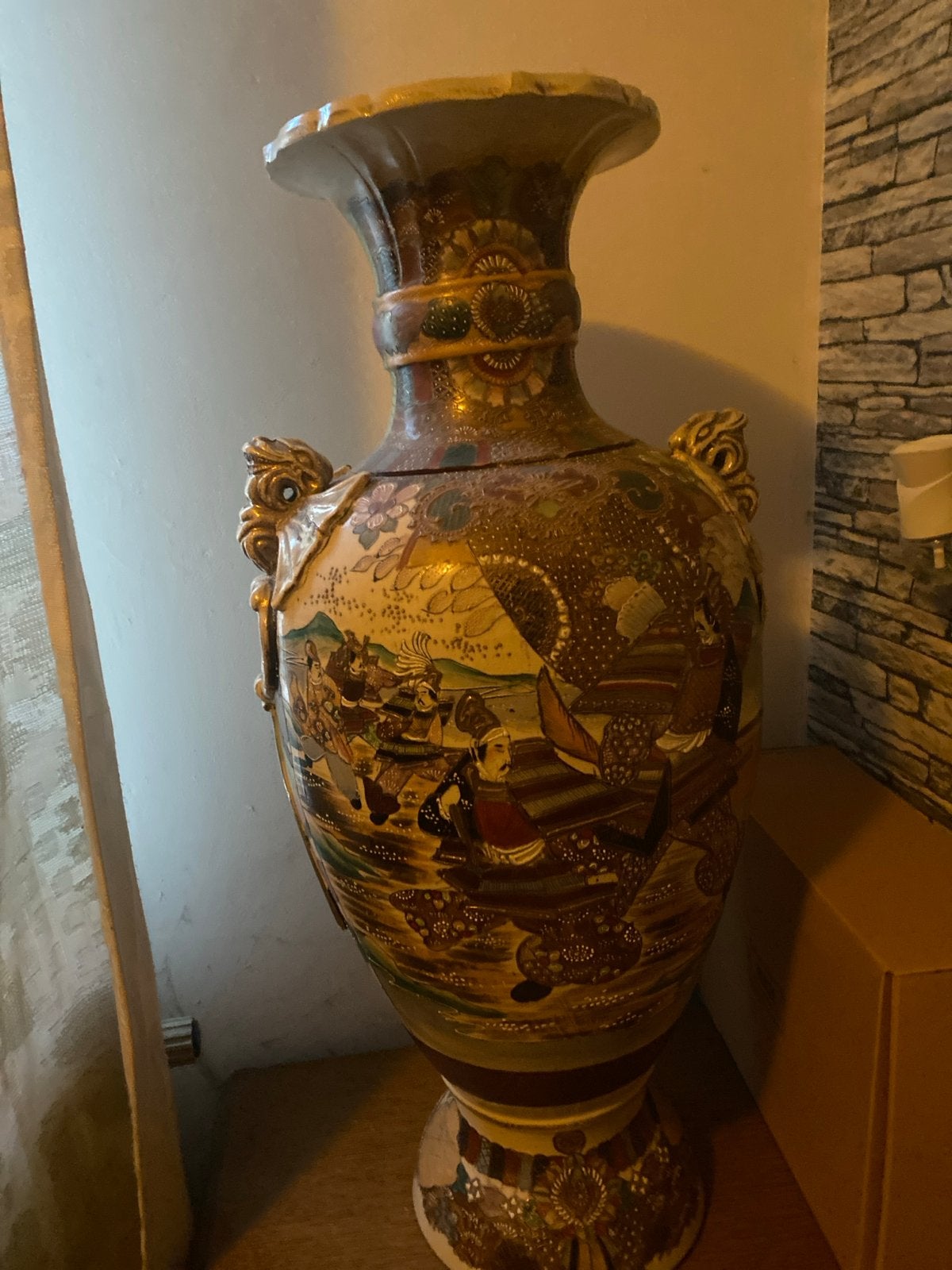Antieke Japanse Satsuma Vaas - Handgeschilderd, Antiek en Kunst, Antiek | Vazen, Ophalen