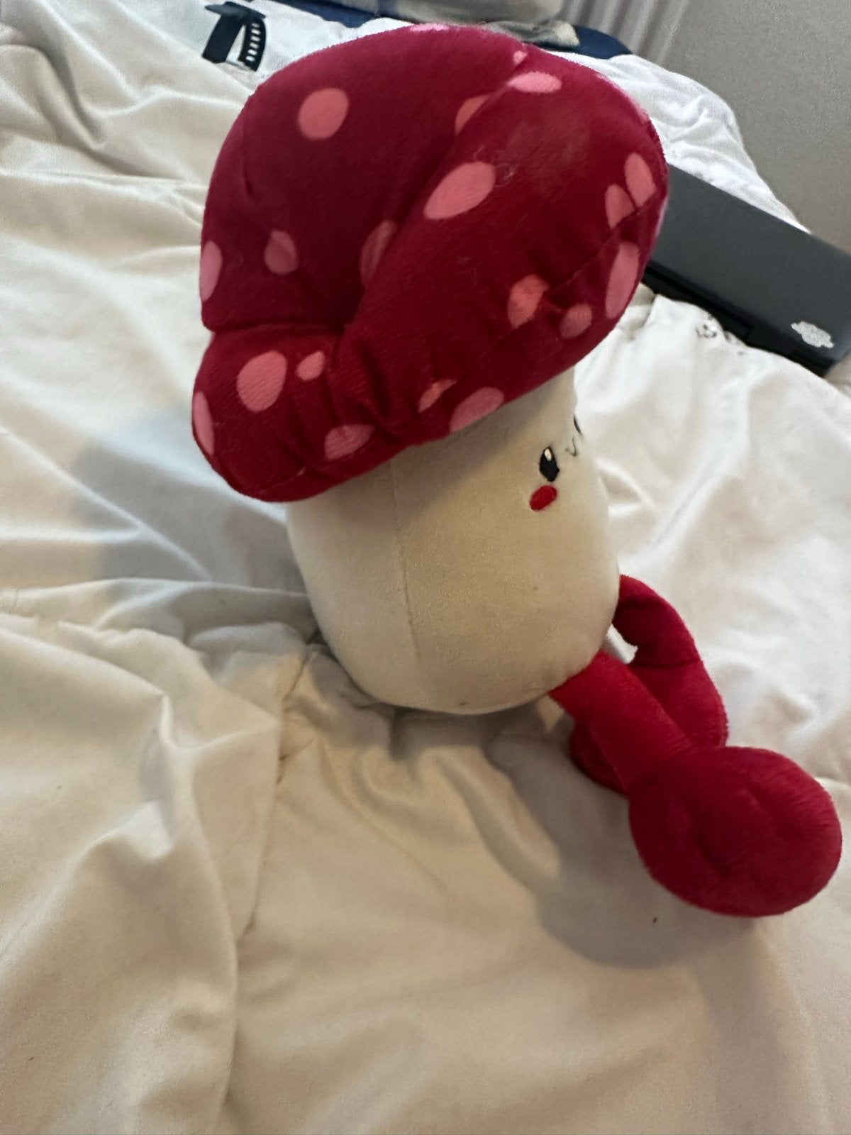 Leuke paddenstoel knuffel - Zo goed als nieuw, Ophalen, Overige typen, Zo goed als nieuw, Rood