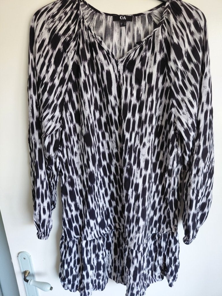 Top mt40 zwart wit, Kleding | Dames, Tops, Maat 38/40 (M), Wit, Ophalen of Verzenden, Zo goed als nieuw