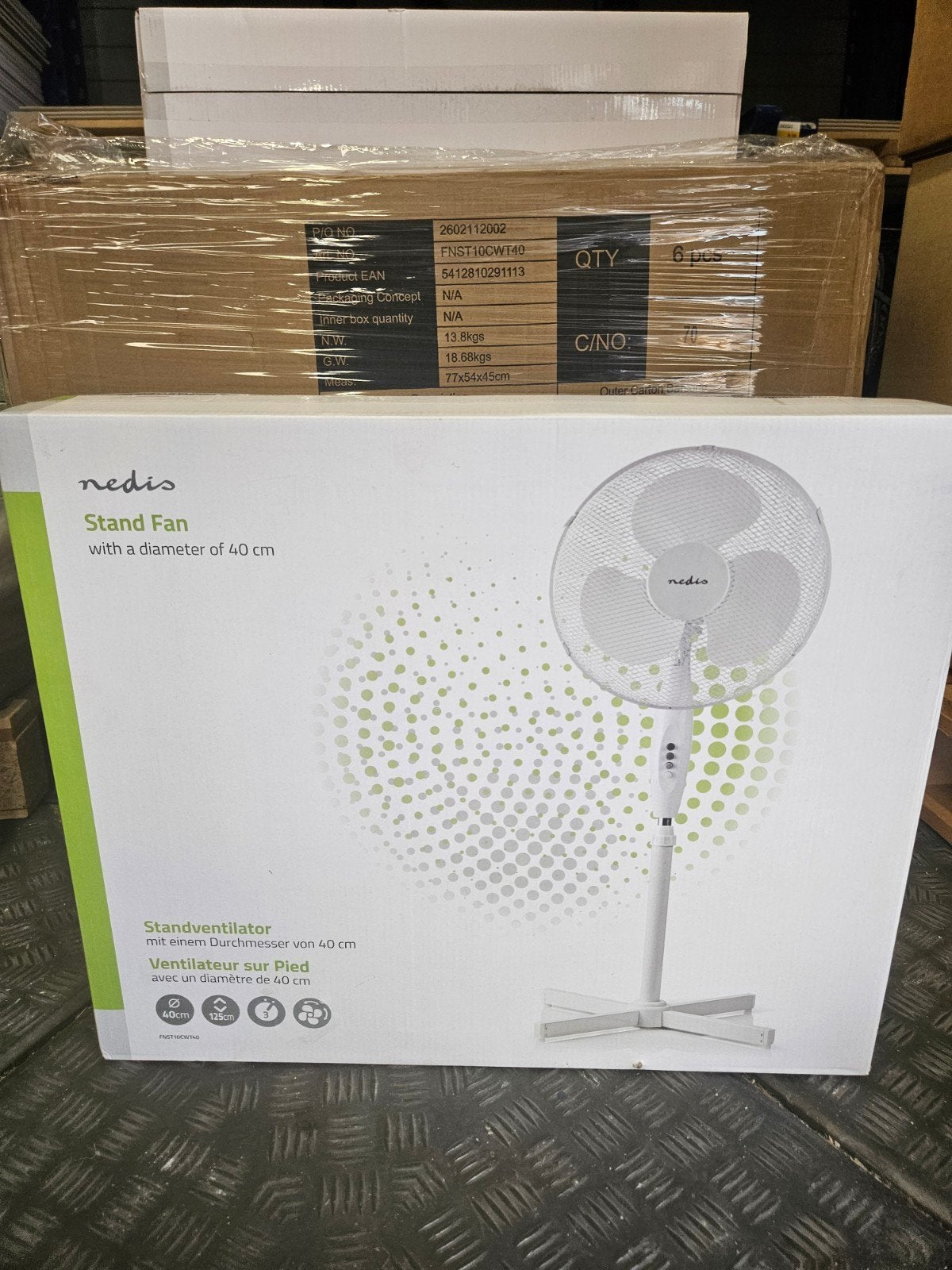 16 Nedis Statiefventilator 40 cm - Nieuw in doos, Ophalen of Verzenden, Nieuw, Statiefventilator