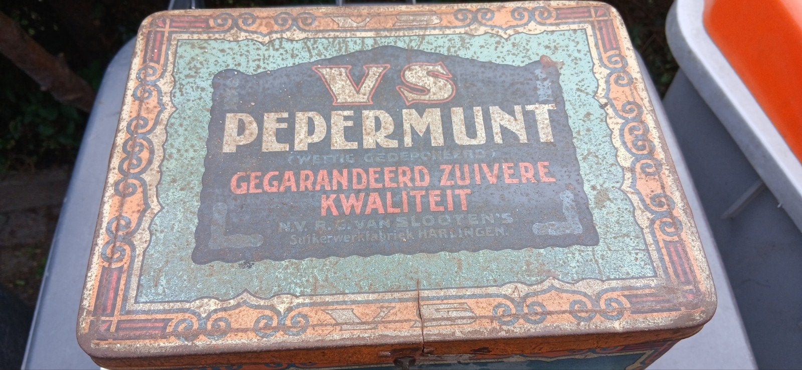 Antieke VS Pepermunt blik - Zeldzaam verzamelobject, Ophalen of Verzenden