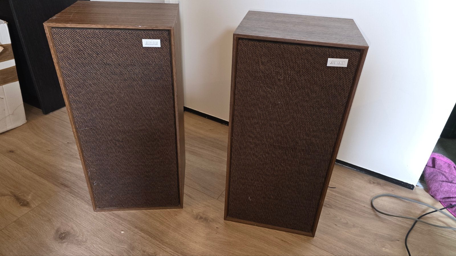 Akai  luidspreker set, Ophalen, Gebruikt, 60 tot 120 watt, Overige merken