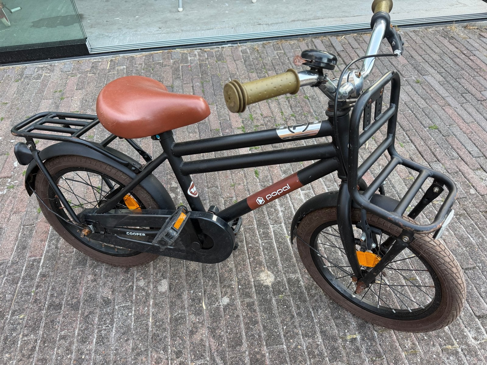 Popal Cooper - Stoere zwarte transportfiets, Ophalen, Gebruikt, Terugtraprem, 16 tot 20 inch