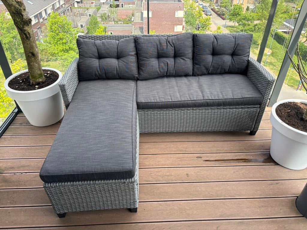 Loungeset 170x60  uitval links 130x55, Ophalen of Verzenden, Zo goed als nieuw