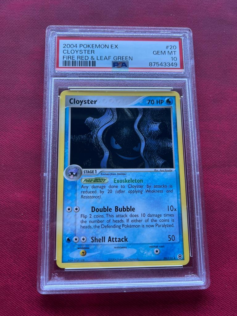 PSA 10 Pokemon 2004 CLOYSTER EX Fire Red & Leaf Green 20, Ophalen of Verzenden, Nieuw, Losse kaart
