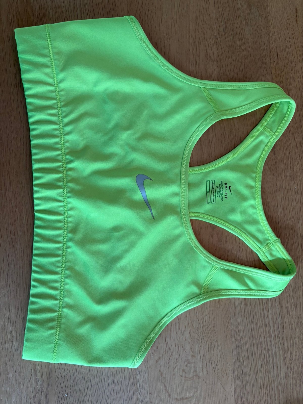 Nike Sport BH maat L neongeel, Geel, Maat 42/44 (L), Ophalen of Verzenden, Fitness of Aerobics