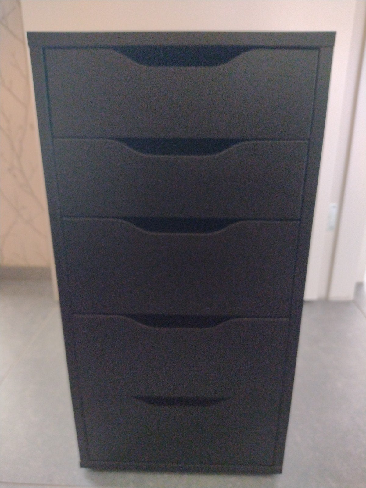 Ikea Alex ladeblok zwart, Huis en Inrichting, Kasten | Ladekasten, Ophalen, Minder dan 50 cm, Zo goed als nieuw, 3 of 4 laden