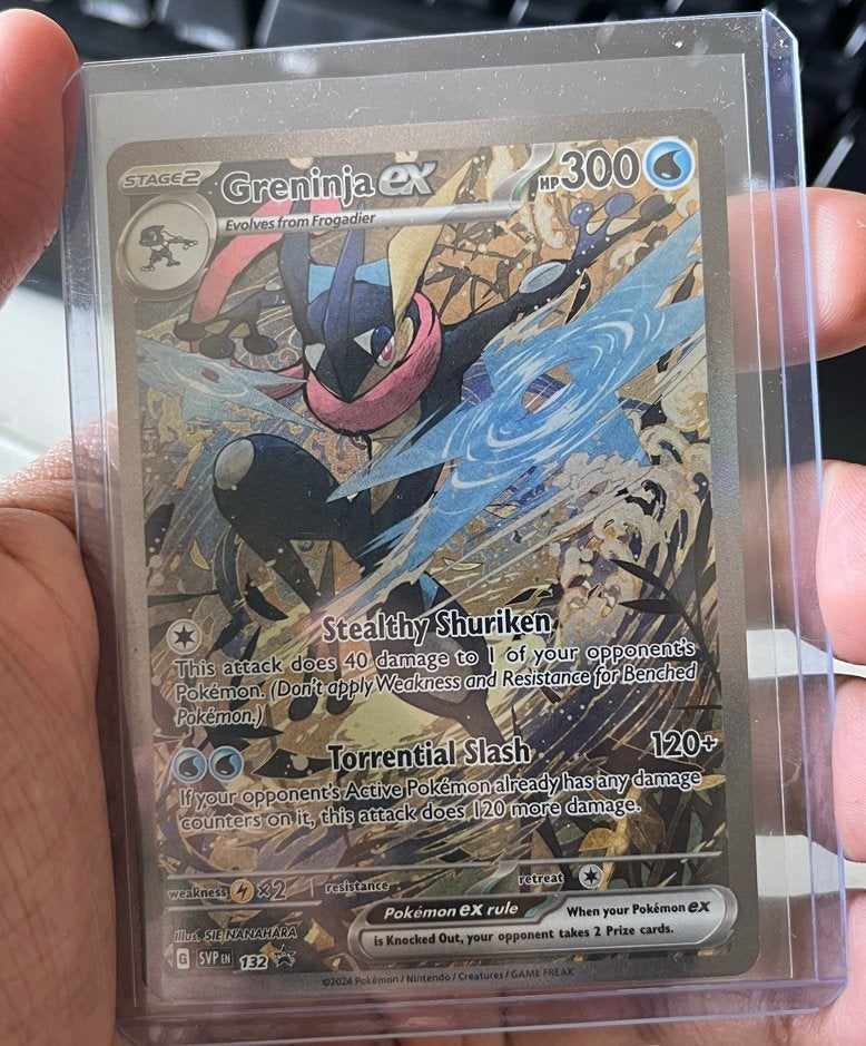 Greninja EX Pokémon Kaart, Ophalen of Verzenden, Zo goed als nieuw, Losse kaart