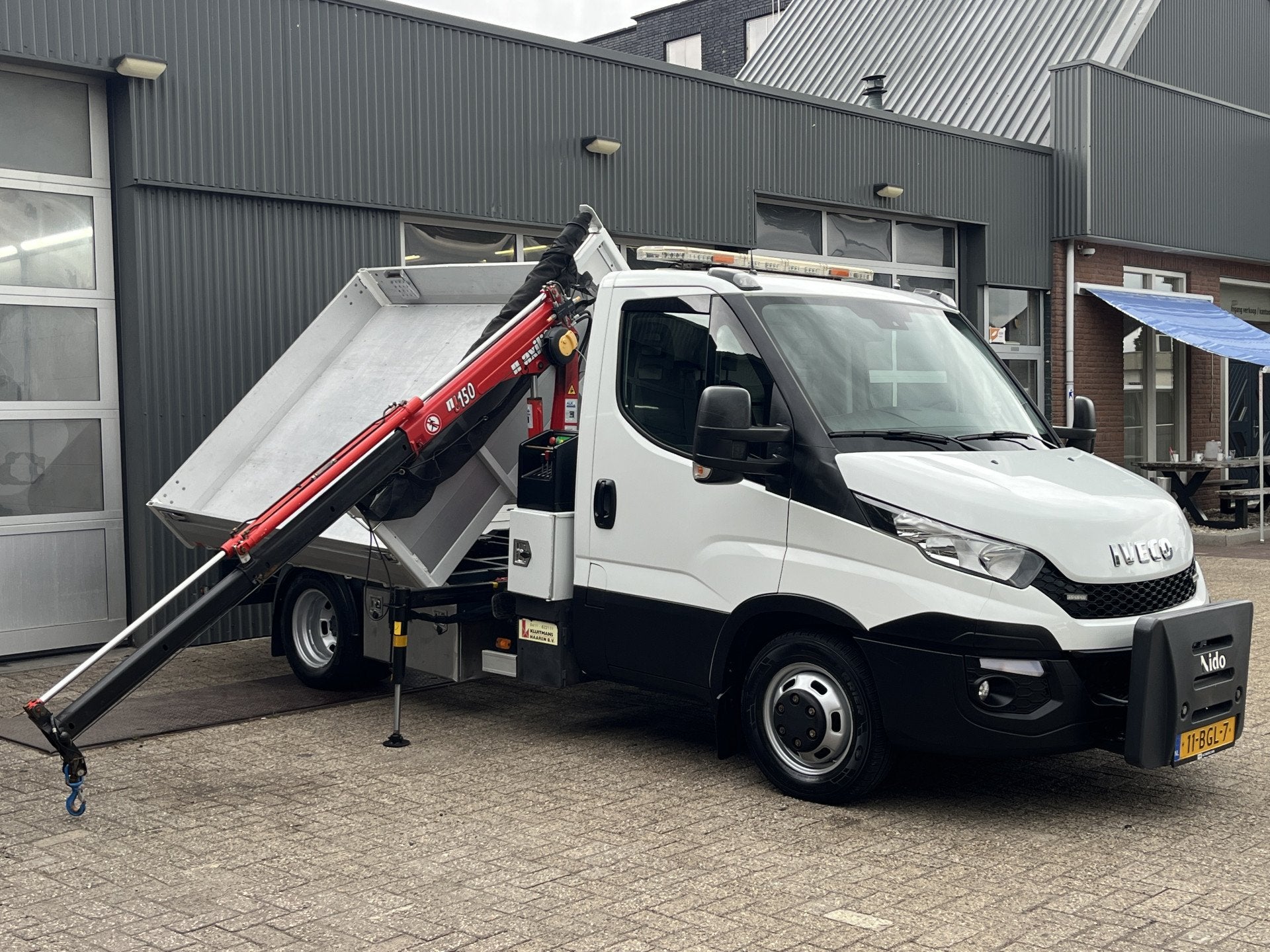 Iveco Daily 50C17 Maxilift 150 Laadkraan 3 zijden Kipper 3-P, Auto's, Automaat, Euro 5, Gebruikt, Zwart