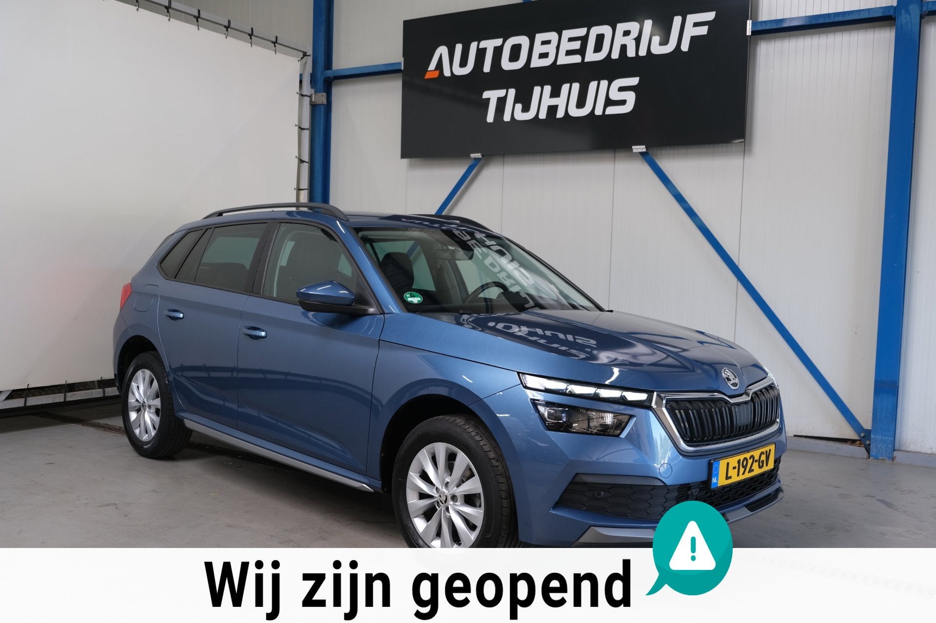 Skoda Kamiq 1.0 TSI Business Edition Automaat - N.A.P. Airco, Auto's, Skoda, Gebruikt, Euro 6, Blauw, Origineel Nederlands